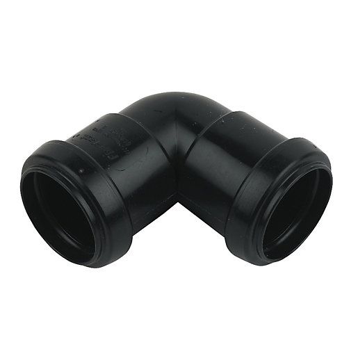 Push Fit Knuckle Bend 90 Degree (32mm) (Black)