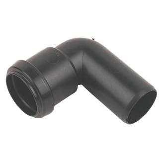 Waste 40mm Pushfit 90 Degree Conversion Bend Black