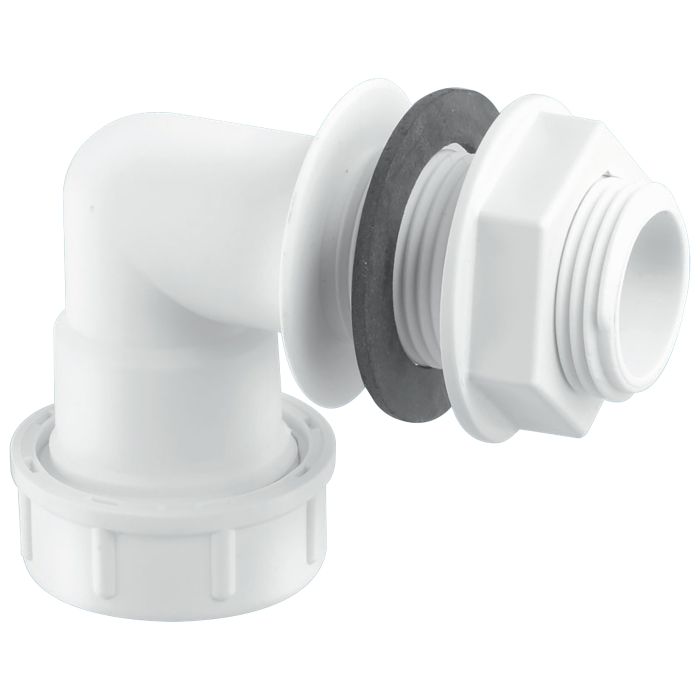 McAlpine 3/4 Inch Universal Overflow Bent Tank Connector