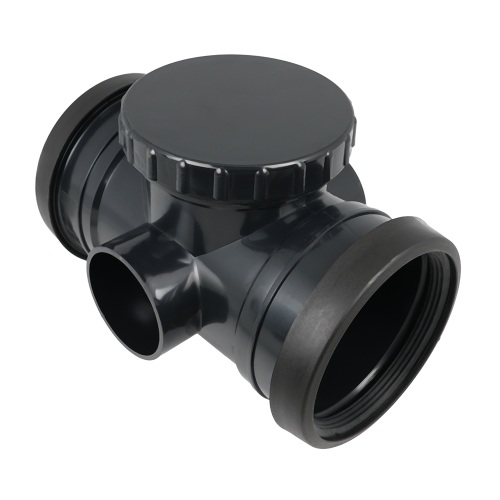 Masterflow Double Socket Access Door Push Fit (110 x 63mm) (Black)