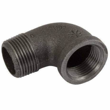 1/2 Inch M x F Black Iron Equal Elbow