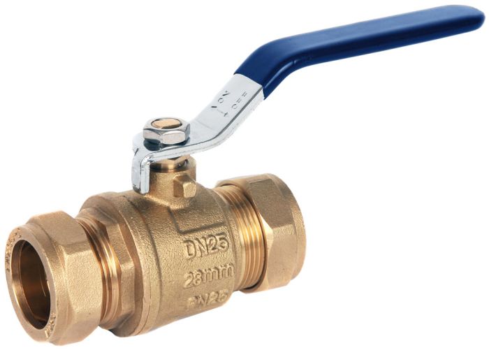 Blue Lever Ball Valve DZR 22mm