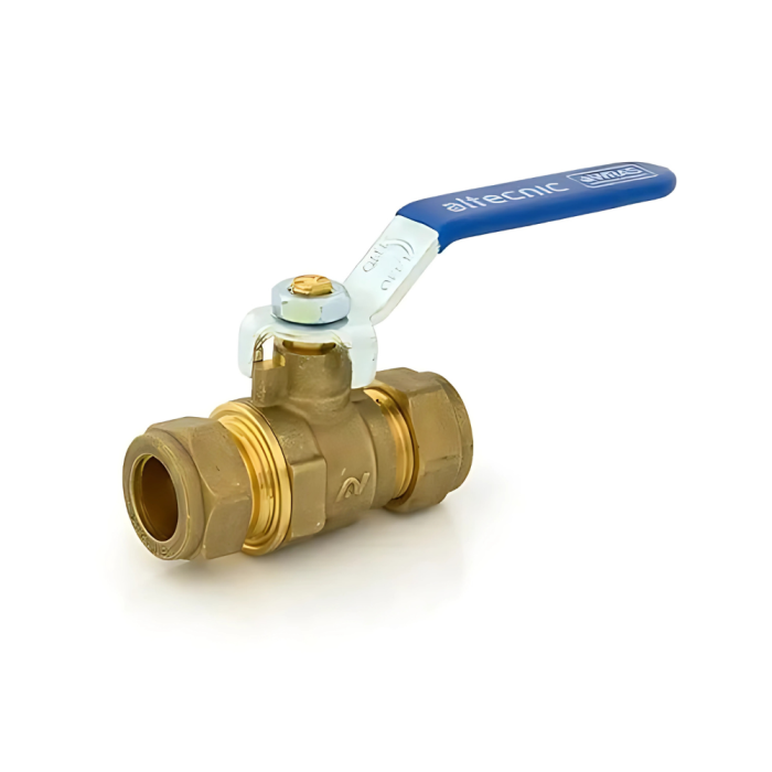 Altecnic Ball Valve Lever Handle DZR (15mm) (Blue)