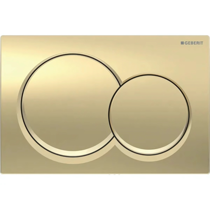 Geberit Alpha01 Round Flush Plate (Dual Flush) (213 x 16 x 142mm) (Brass Coloured)