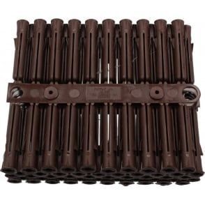 Talon Plastic Expansion Plugs Brown (1000 Box)