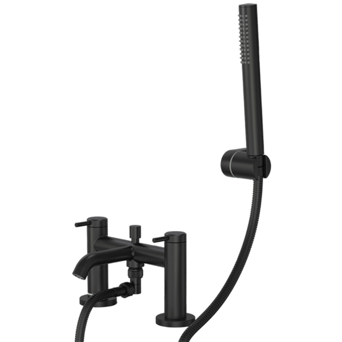 McAlpine Kelvin 2 Taphole Bath Shower Mixer Matt Black