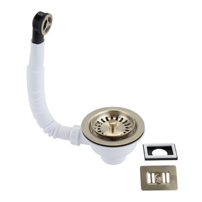 McAlpine Universal Basket Strainer Waste (Brushed Brass)