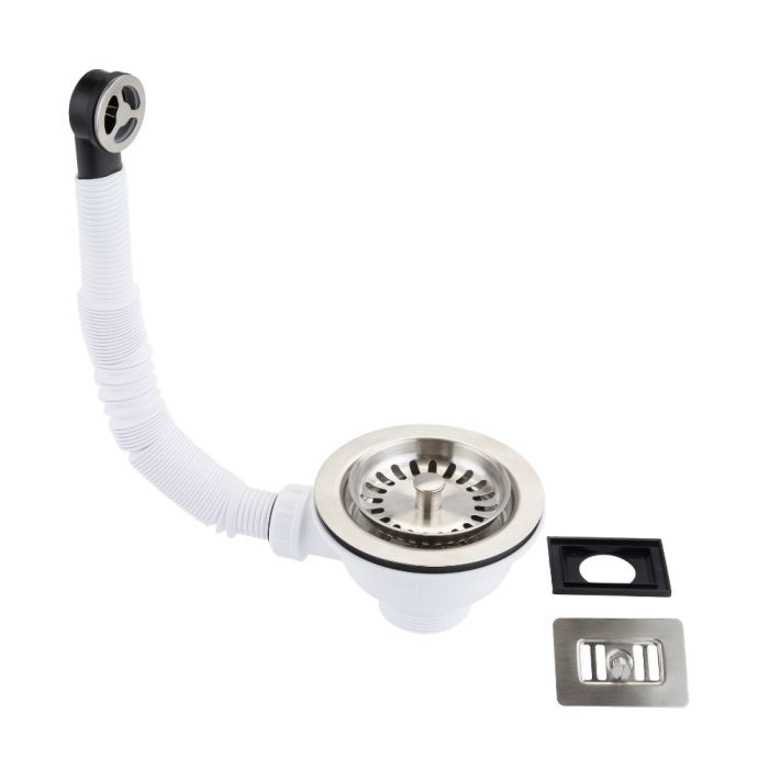 McAlpine Universal Basket Strainer Waste (Matt Black)