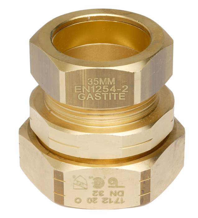 Gastite DN20 x 15mm Copper Compression Coupler