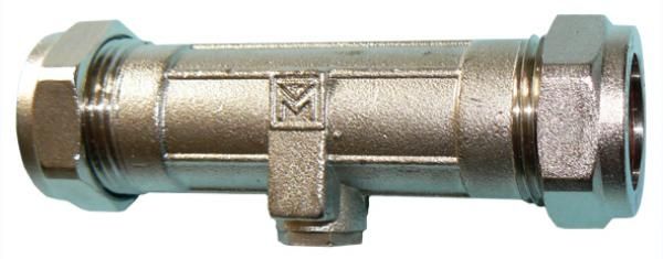 Brass VCD CHROME PLATED Double Check Valve 15mm (WRAS Approved)