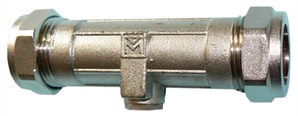 Brass Chrome Plated VCD Double Check Valve (WRAS Approved) (15mm)