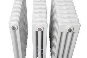 CenterRad Column Horizontal Radiator Three Column  White 600mm High X 600mm Long 