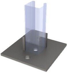 Single Strut Base Plate HDG 25 Box