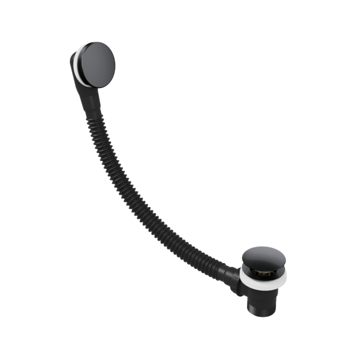 J.B.Del and Co Easy-Clean Click-Clack Bath Waste with Overflow (Matt Black)