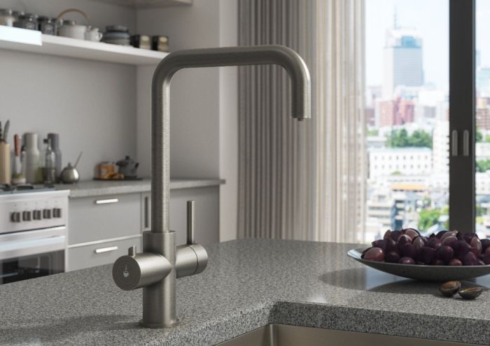 LeoNova 3 in 1 Instant Hot Water Tap with Boiler and Filter (Brushed Steel)