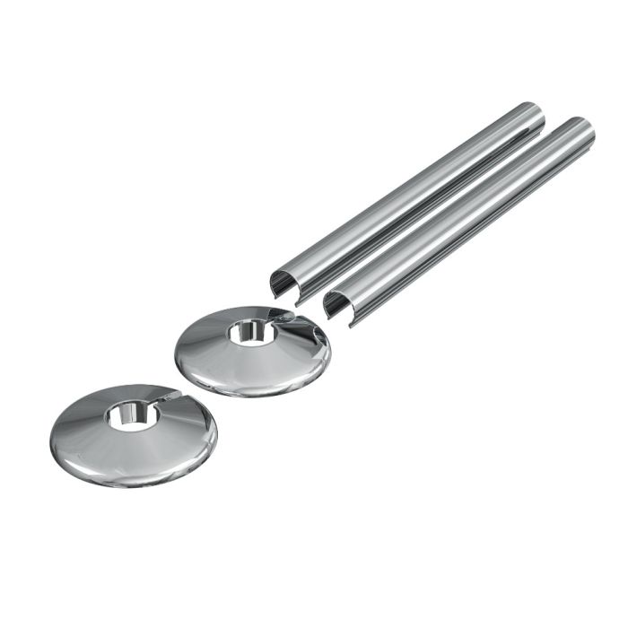 LeoNova 200mm Retro Fit Sleeve and Collar Set 18mm Diameter Alloy (Chrome)