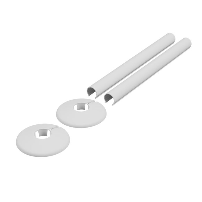 LeoNova 200mm Retro Fit Sleeve and Collar Set 18mm Diameter Plastic (White)