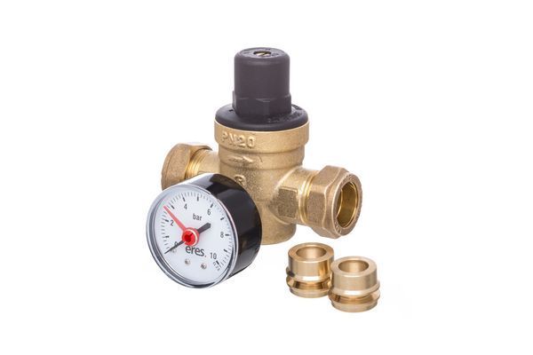 Altecnic Eres Pressure Reducing Valve with Gauge - 15/22mm