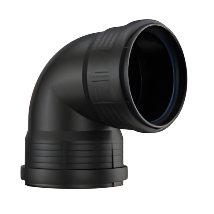 Pipelife Master3 Plus Acoustic Soil Double Socket Bend (110mm) (87.5 Degrees)