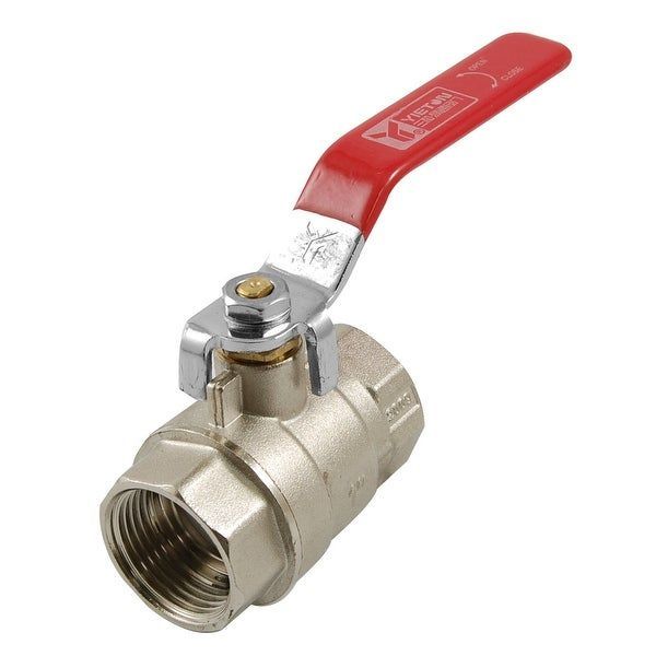 Red Lever Economy Ball Valve - 4 Inch Female to Female