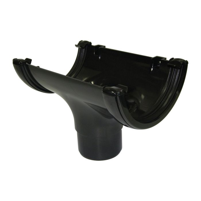 Floplast Running Outlet 112mm Half Round Gutter 