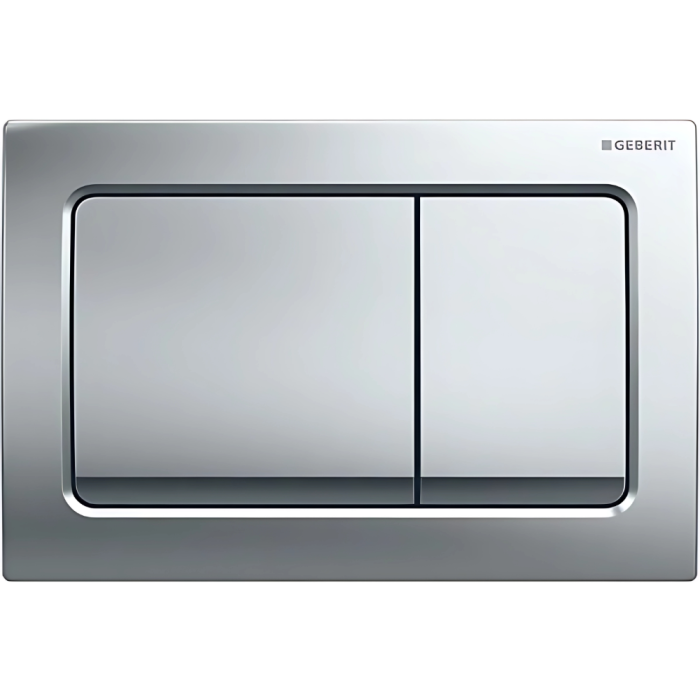 Geberit Alpha01 Square Flush Plate (Dual Flush) (213 x 16 x 142mm) (Gloss Chrome)