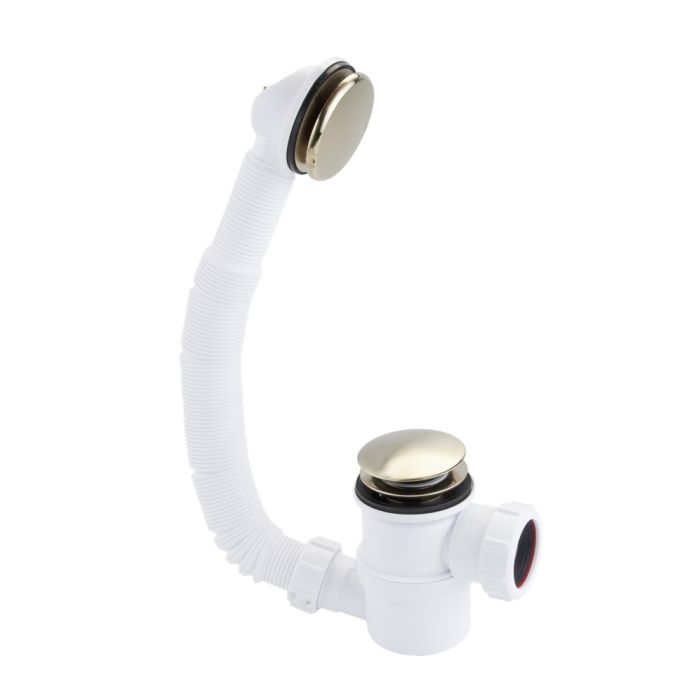 McAlpine Top Access Bath Trap with Removable Chrome Plated Clicker Waste (Brushed Brass)