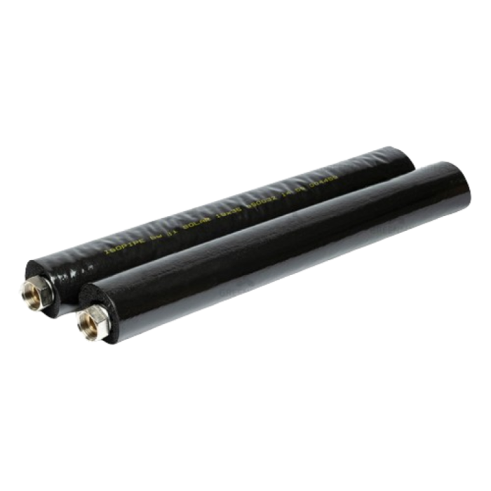 Pre-Insulated Straight Heat Pump Flexi Hose (Pair) (28mm x 500mm x 1.1/4 Inch BSPF)