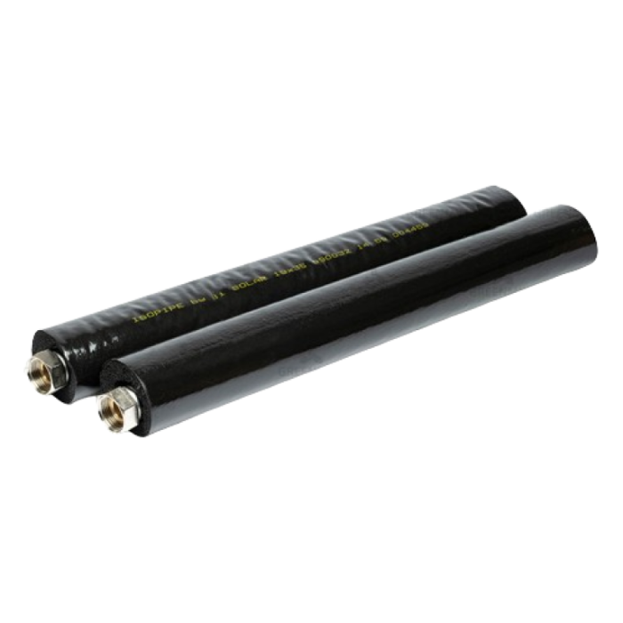 Pre-Insulated Straight Heat Pump Flexi Hose (Pair) (28mm x 750mm x 1.1/4 Inch BSPF)