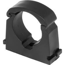 FM Products Single Clip Link Pipe Clip (Pack of 100) (22mm) (Black)