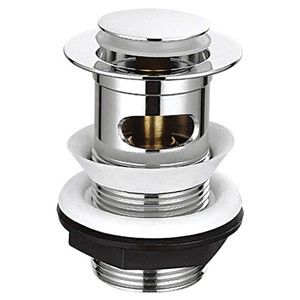 Keyplumb Push Down Clicker Basin Waste Slotted Chrome (1.1/2 Inch)