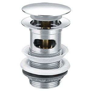 Keyplumb Mushroom Pop Up Basin Waste Slotted Chrome (1.1/2 Inch)