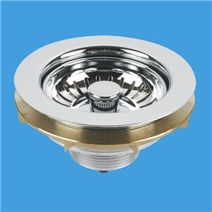 McAlpine Basket Strainer Waste With Spring Loaded Plug