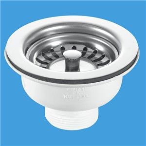 McAlpine 1.5” Basket Strainer Waste With Spring Loaded Plug BSWCLS