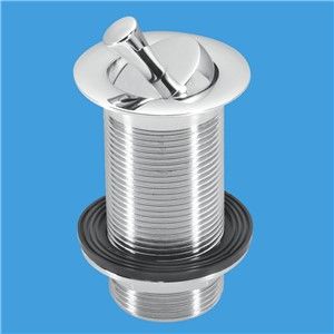 McAlpine 1.1/4 Inch Unslotted Basin Waste With Swivel Handle Plug