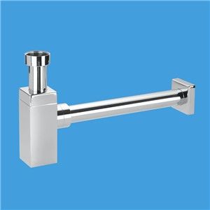 McAlpine 1.1/4 Inch Square Bottle Trap Chrome Plated Brass