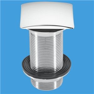 McAlpine 1.1/4 Inch Spring Loaded Square Basin Waste Unslotted