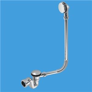 McAlpine Seal Bath Trap and Overflow (42mm x 25mm) (Chrome Plated Brass)