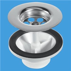 McAlpine 1.25” x 85mm Stainless Steel Flange Belfast sink Waste With CP2H Plug