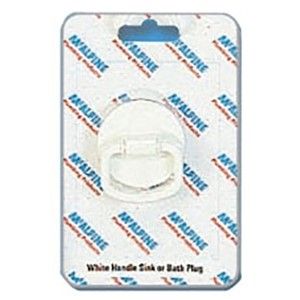 McAlpine No 6 Handipak - White Handle Sink Or Bath Plug
