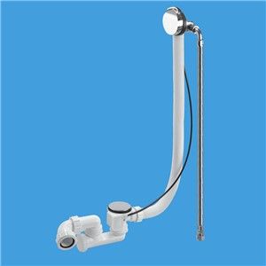 McAlpine 1.5” Bath Trap With Pop Up Waste Filler Extension And Overflow HCN3165UK-1M