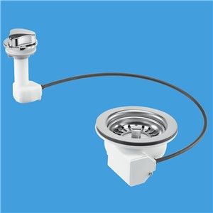 McAlpine Pop Up Basket Strainer Chrome Plated (1.1/2 Inch)