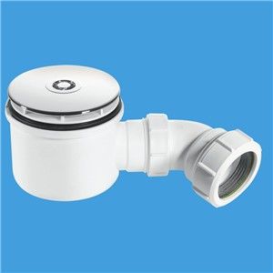 McAlpine 90mm High Flow Shower Trap Chrome Plated Plastic