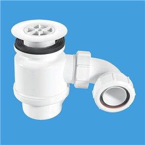 McAlpine Grid Top Shower Trap White  STW6-R