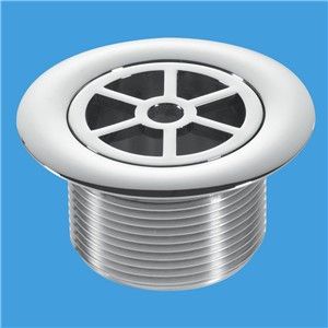McAlpine Shower Trap Grid Chrome Plated Plastic (85mm)