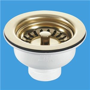 McAlpine 1.5” Basket Strainer Waste Gold