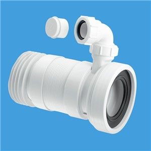 McAlpine Straight Flexible Pan Connector Plain Ended With 1.1/4 Inch Boss