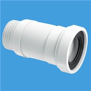 McAlpine 3.5 Inch Outlet Straight Flexible Pan Connector 170mm - 410mm