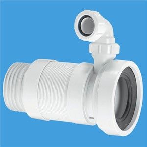 McAlpine 3.5 Inch OutletStraight Flexible Pan Connector Plus 1.1/4 Inch Boss