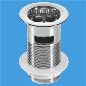 McAlpine 1.1/4 Inch Unslotted Chrome Plated Basin Waste